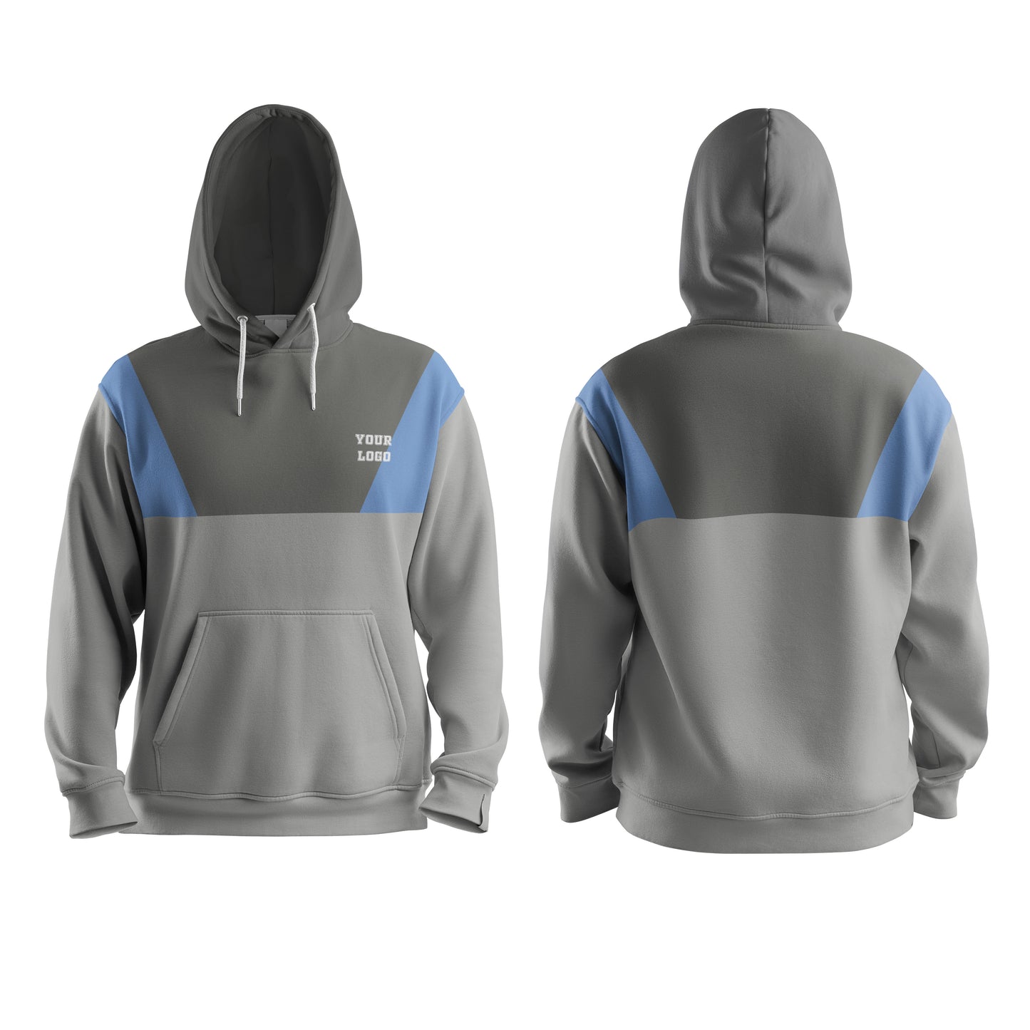 Custom Hoodie - Contrast Panel Design - Personalized Apperal
