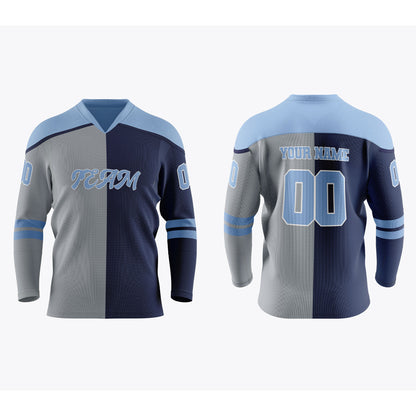 Custom Ice Hockey Jersey - Split Color Design - Personalized Top