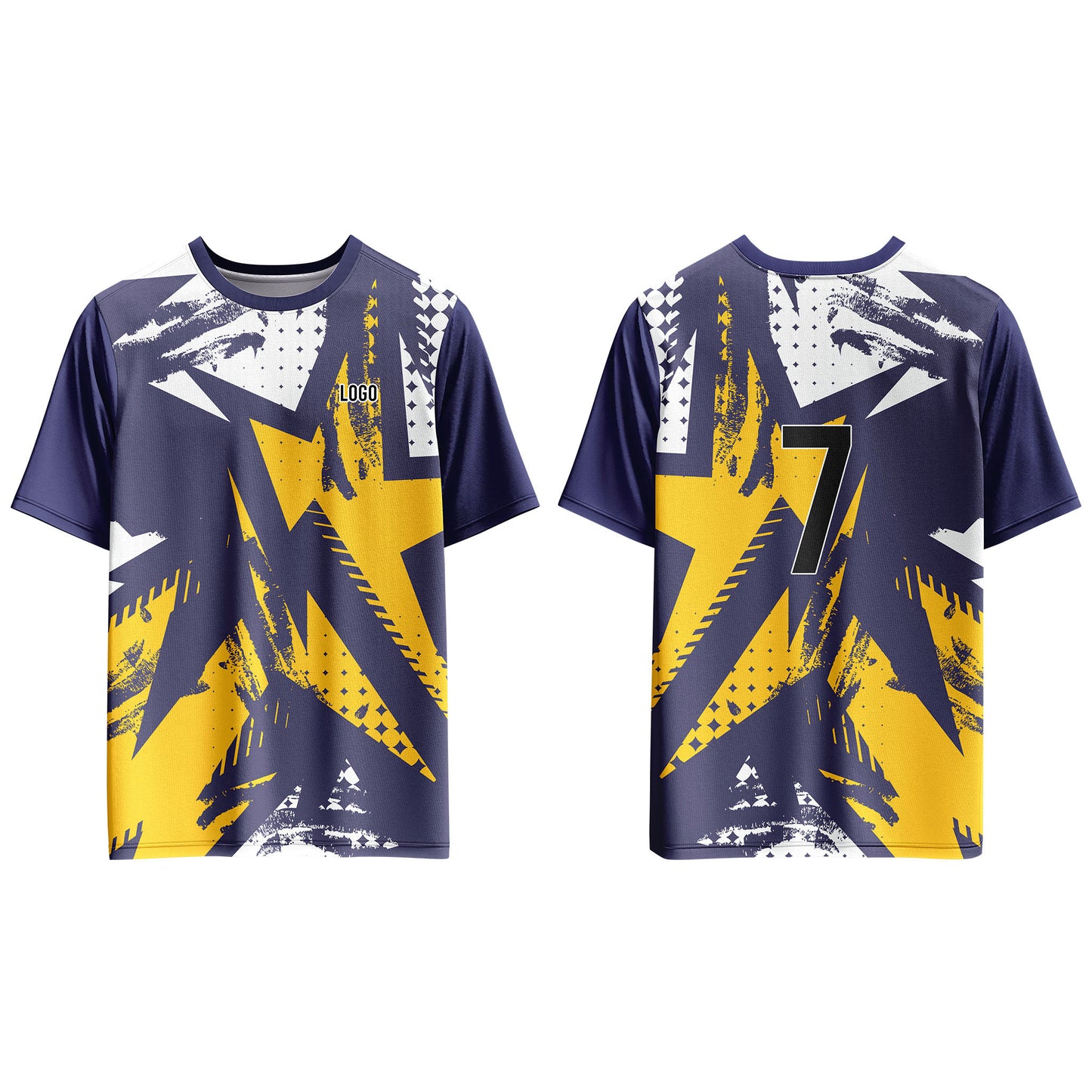 Custom Soccer T-Shirt – Two-Tone Abstract – Personalized T-Shirt
