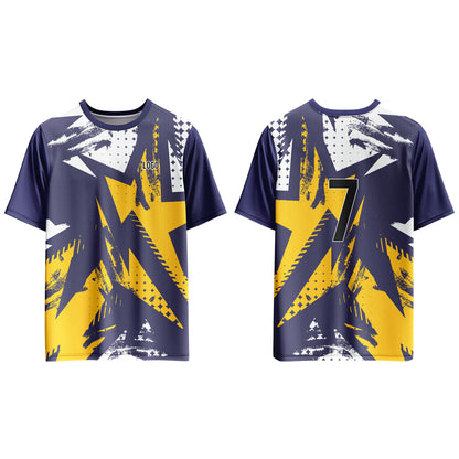 Custom Soccer T-Shirt – Two-Tone Abstract – Personalized T-Shirt