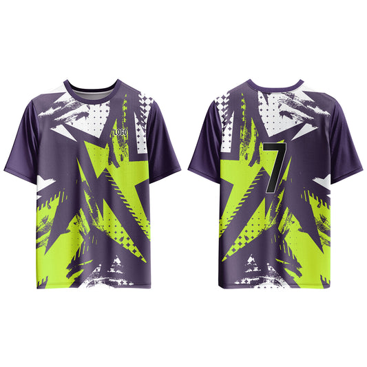 Custom Soccer T-Shirt – Two-Tone Abstract – Personalized T-Shirt