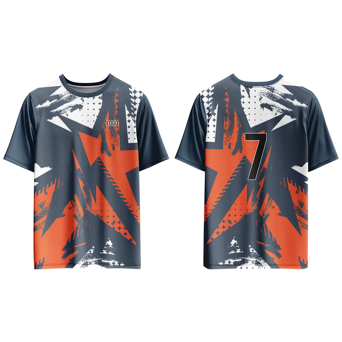 Custom Soccer T-Shirt – Two-Tone Abstract – Personalized T-Shirt