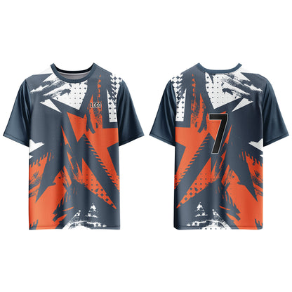 Custom Soccer T-Shirt – Two-Tone Abstract – Personalized T-Shirt