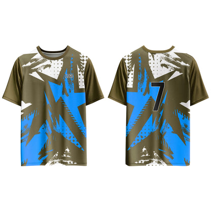 Custom Soccer T-Shirt – Two-Tone Abstract – Personalized T-Shirt