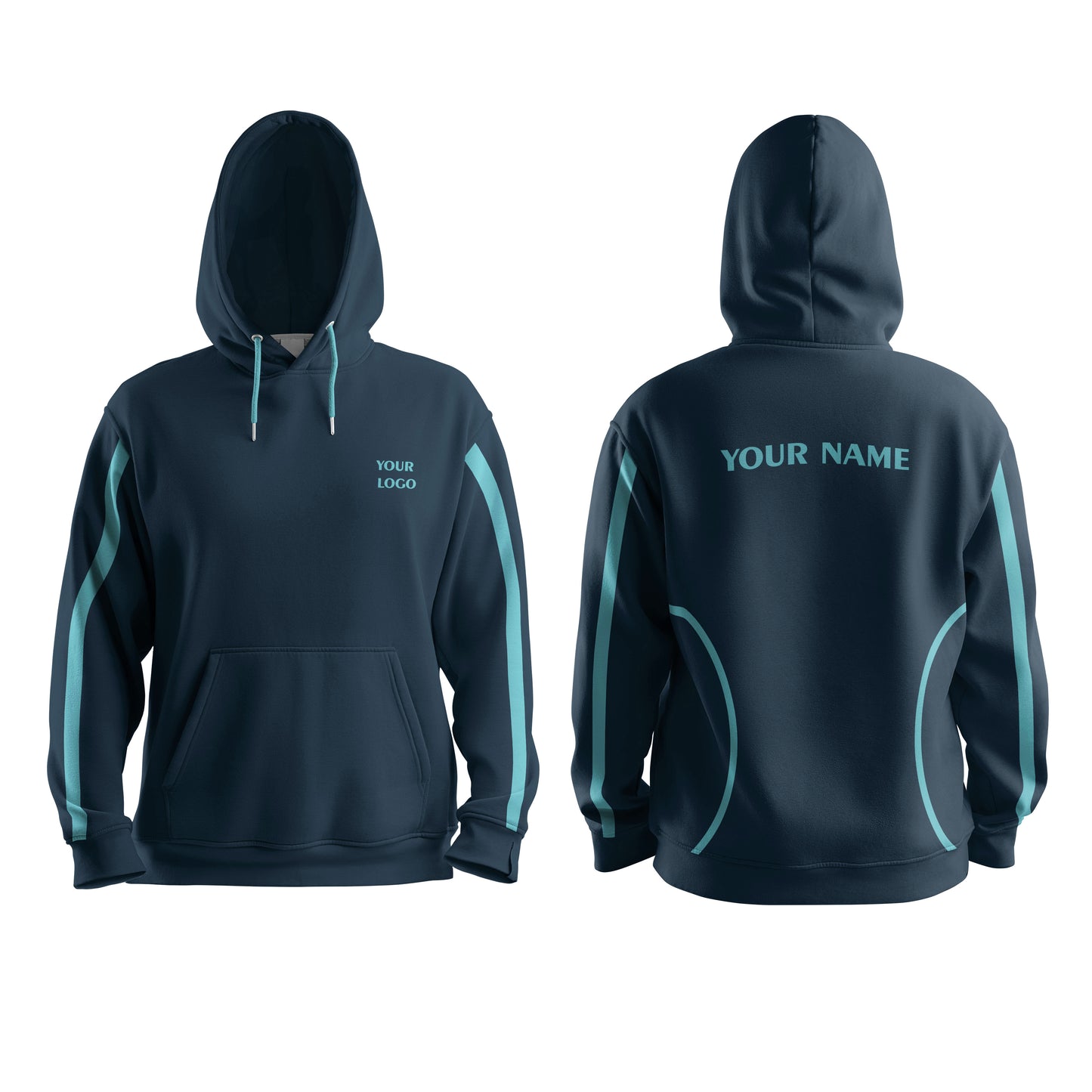 Custom Hoodie - Accent Design - Personalized Pullover