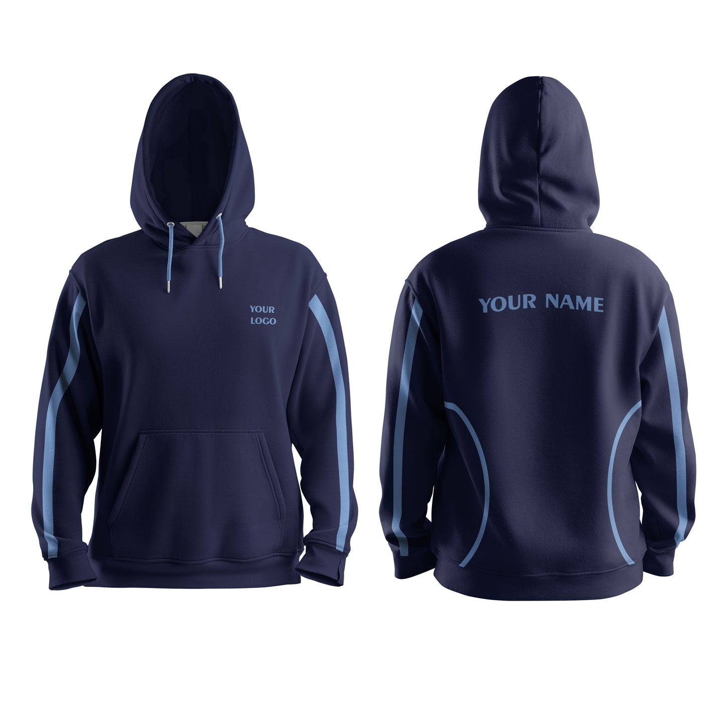 Custom Hoodie - Accent Design - Personalized Pullover