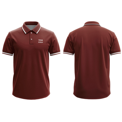 Custom Polo T-Shirt - Solid Trim Design - Personalized Gear