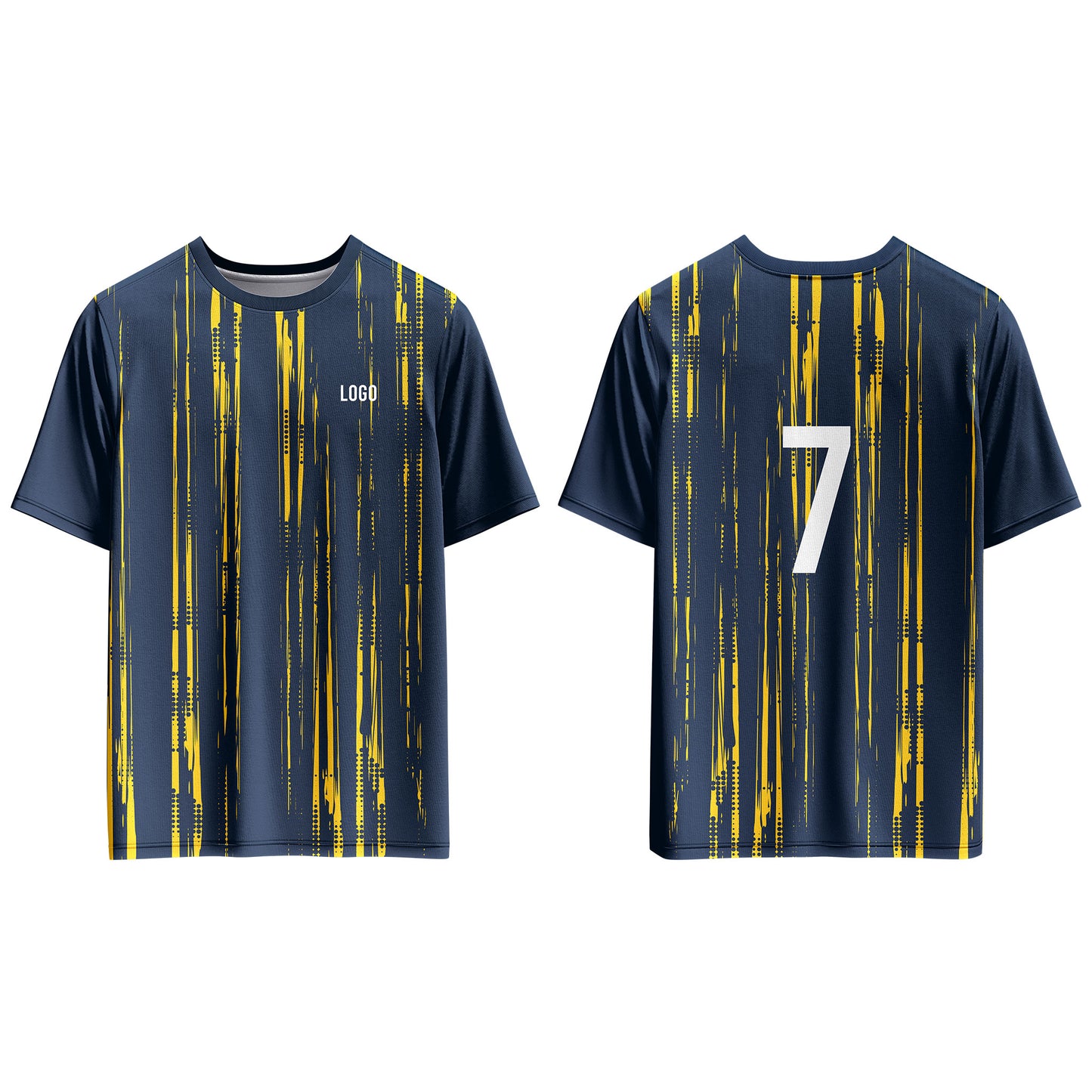 Custom Soccer T-Shirt – Vertical Stripe Design – Personalized Gear