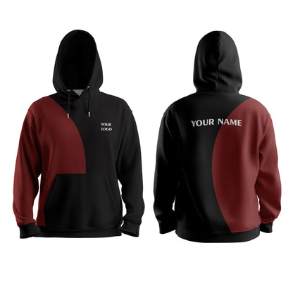 Custom Hoodie – Two-Tone Color Block – Personalized Apparel