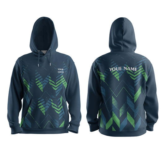 Custom Hoodie – Zigzag Geometric Design – Personalized Apparel
