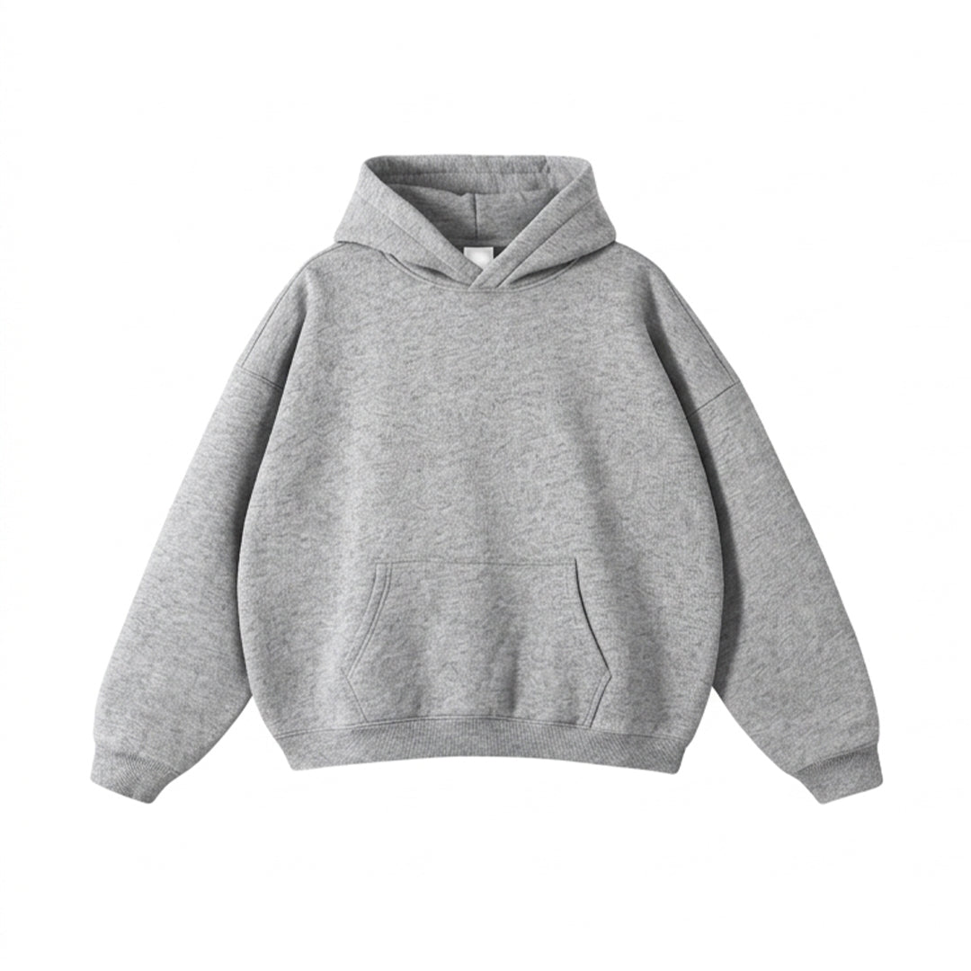 Custom Men Oversized Hoodie - Solid Color Personalized Pullover