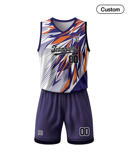 Custom Basketball Uniform - Shards Pattern - Personalized Teamwear