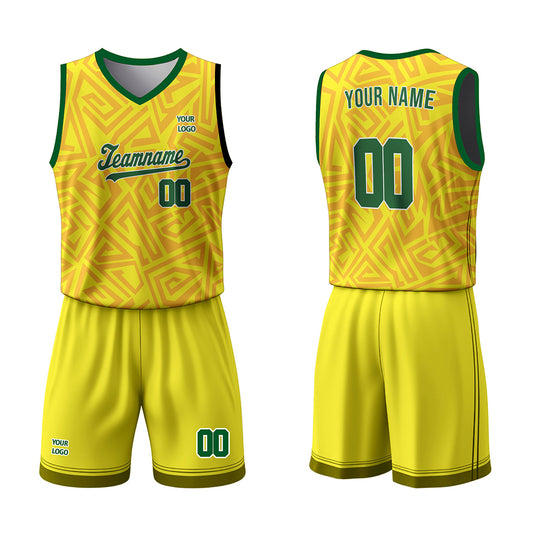 Custom Basketball Uniform - Seamless Geometric - Personalized Kit