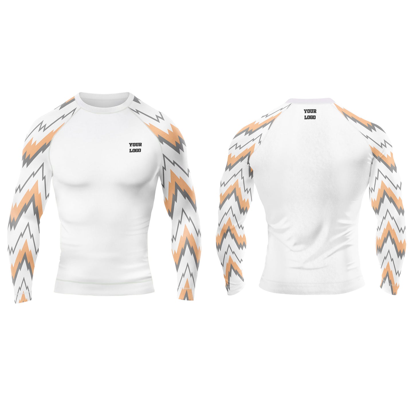 Custom Rash Guard - ZigZag Vector Design - Personalized Gear