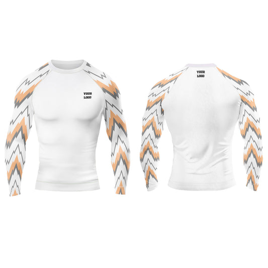 Custom Rash Guard - ZigZag Vector Design - Personalized Gear