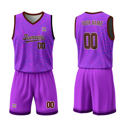 Custom Basketball Uniform - Seamless Geo Design - Personalized Kit
