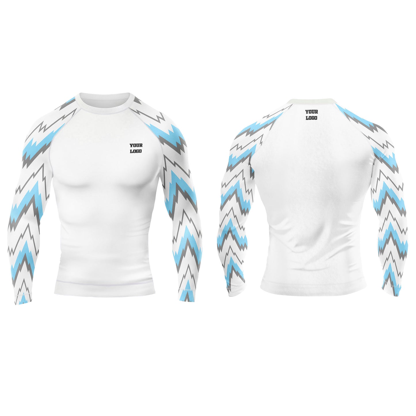 Custom Rash Guard - ZigZag Vector Design - Personalized Gear