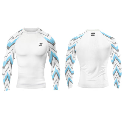 Custom Rash Guard - ZigZag Vector Design - Personalized Gear