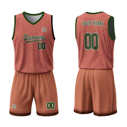 Custom Basketball Uniform - Seamless Geo Design - Personalized Kit