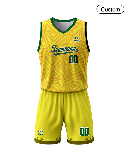 Custom Basketball Uniform - Seamless Geometric - Personalized Kit