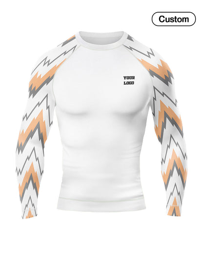 Custom Rash Guard - ZigZag Vector Design - Personalized Gear