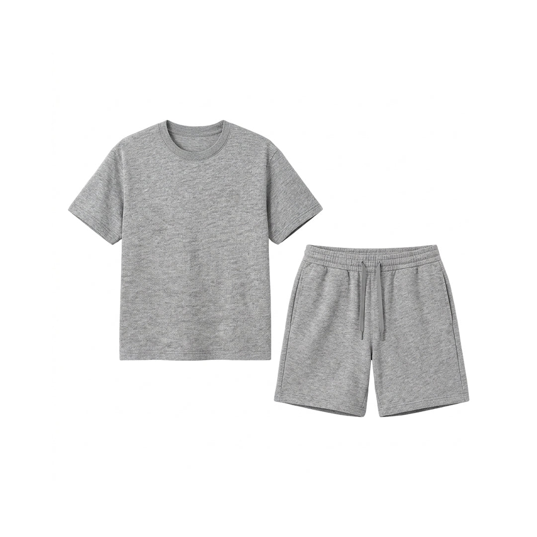 Custom Boys Shorts & Tee Set - Solid Design Personalized Kit
