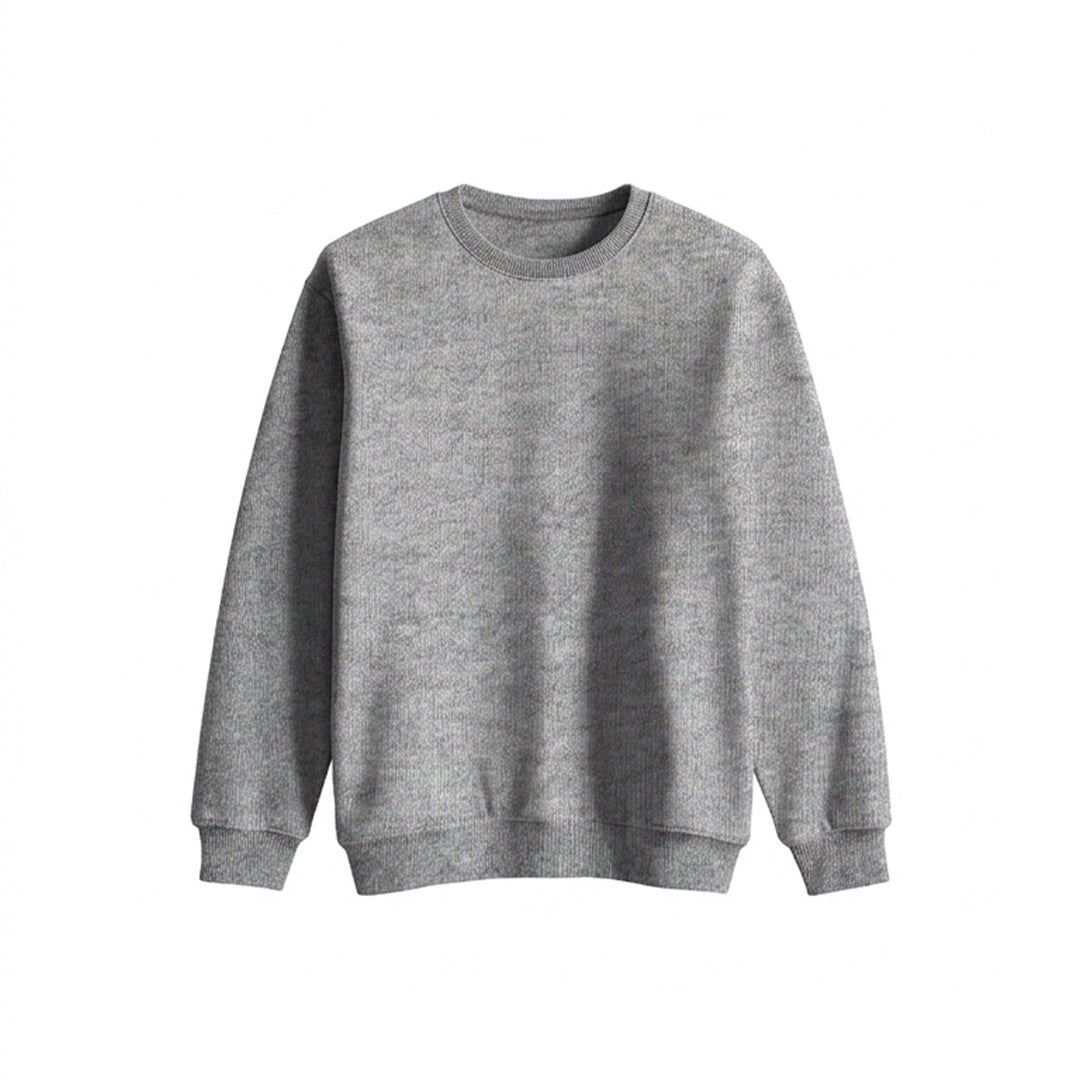 Custom Men Sweatshirt - Solid Color - Personalized Crewneck
