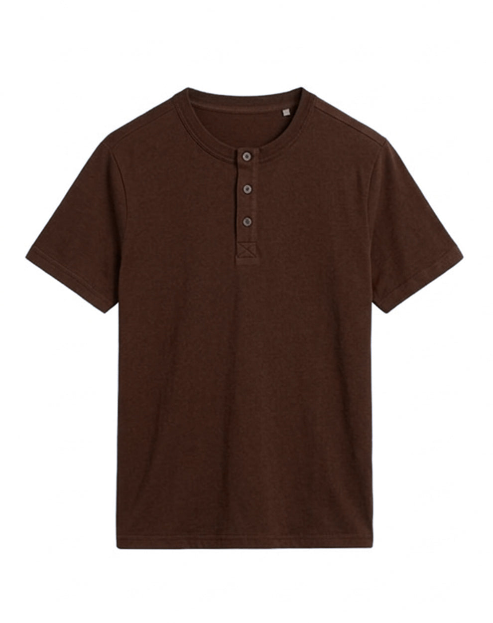 Custom Men Half Sleeves Henley - Solid Color Personalized Top