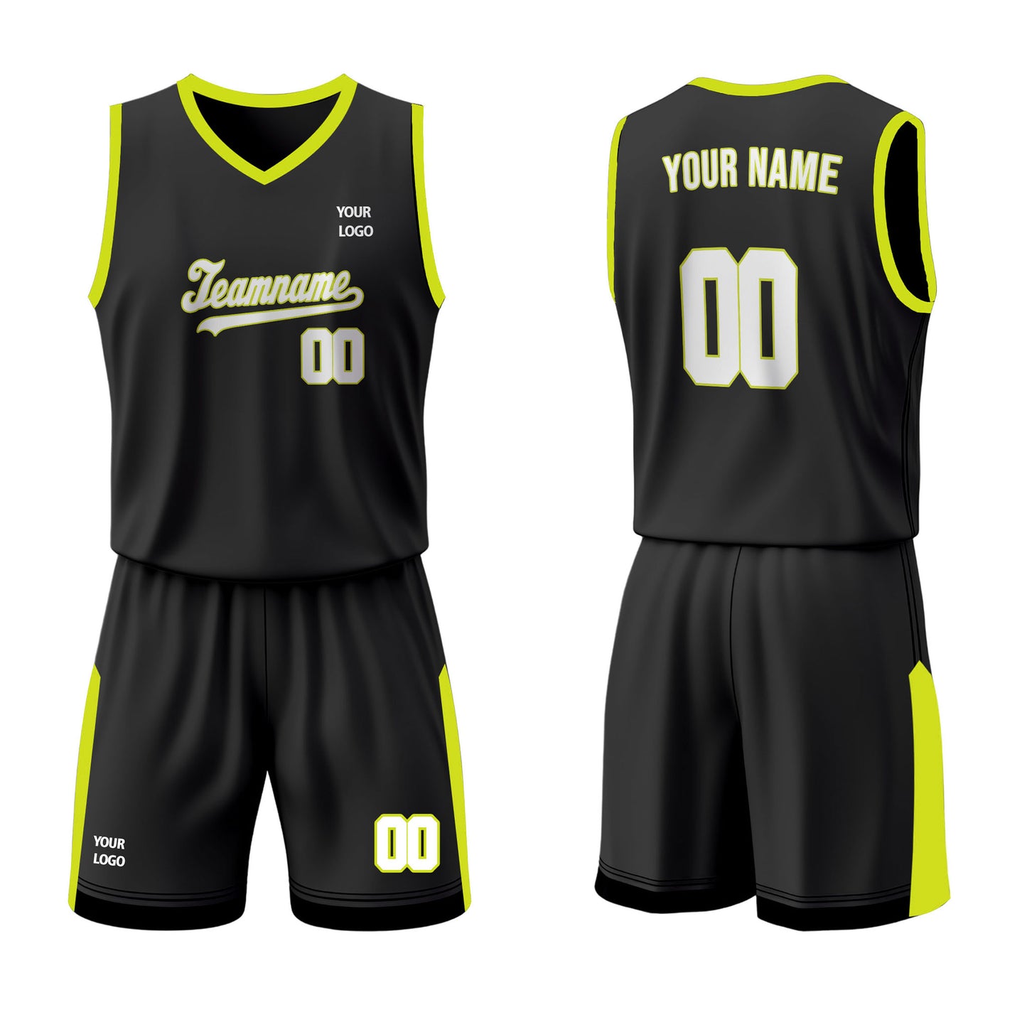 Custom Basketball Uniform - Black Accent - Personalized Kit
