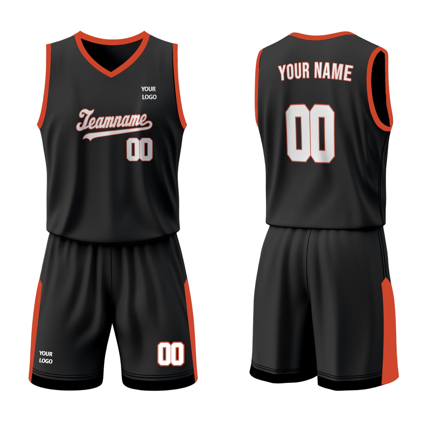 Custom Basketball Uniform - Black Accent - Personalized Kit