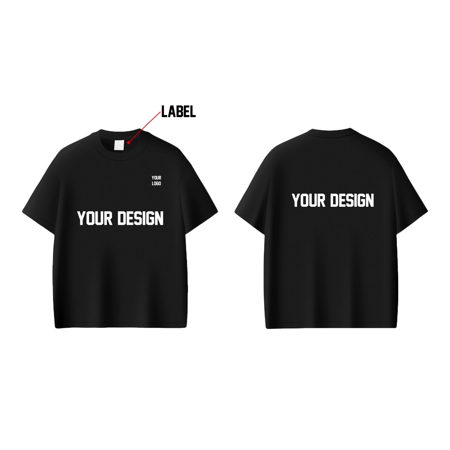 Custom Men Drop Shoulder Tee - Solid Design Personalized Top