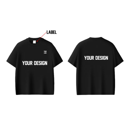 Custom Women Drop Shoulder Tee Solid Color Personalized Top