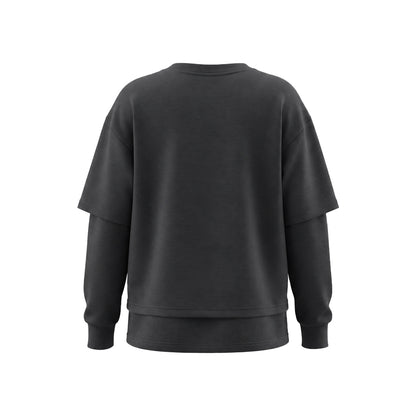 Custom Women Sweatshirt - Oversized Layered Look - Personalized Top