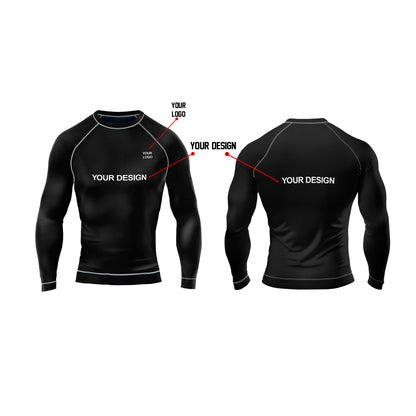 Custom Rash Guard - Gradient Raglan Design - Personalized Top