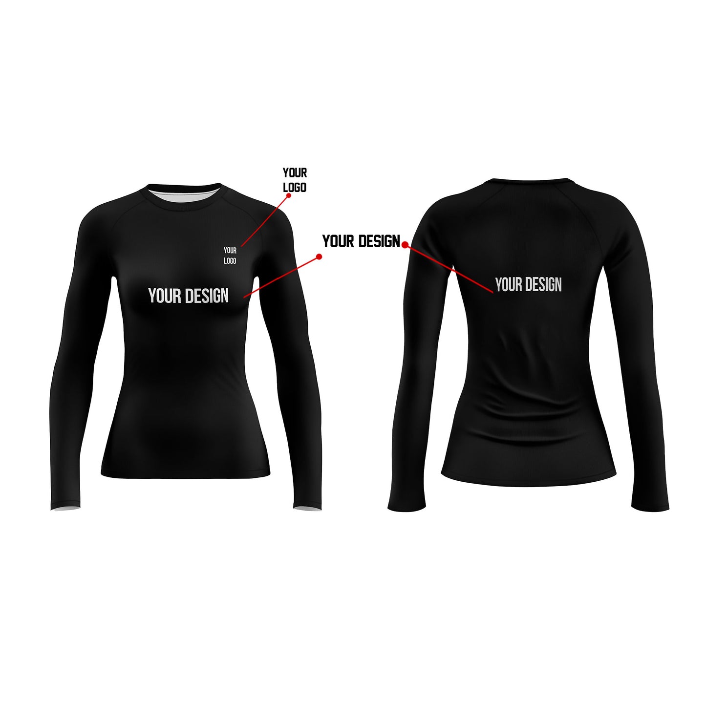 Custom Rash Guard - Gradient Raglan Design - Personalized Top