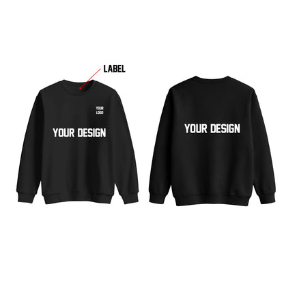Custom Women Sweatshirt - Solid Color Personalized Crewneck