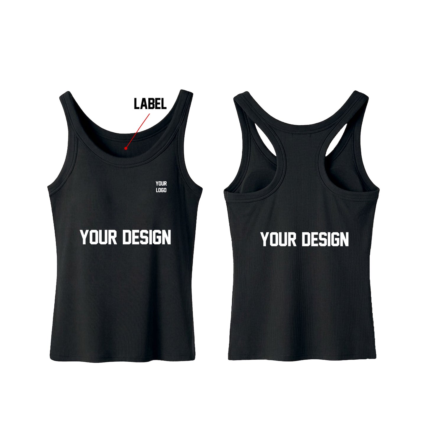 Custom Women Tank Top - Solid Tone - Personalized Tank