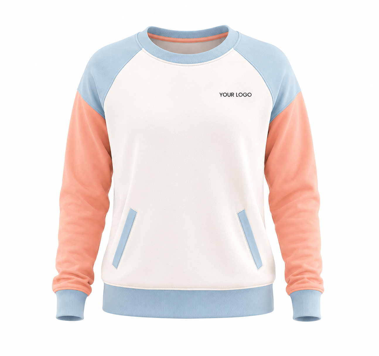 Custom Women Sweatshirt - Contrast Raglan Relaxed Fit - Personalized