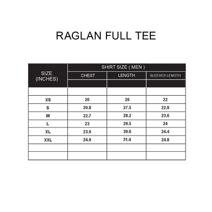 Custom Men Full Sleeves Raglan - Solid Color Personalized Top