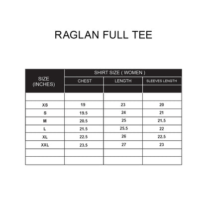 Custom Women Raglan Full Sleeves - Solid Color - Personalized Tee