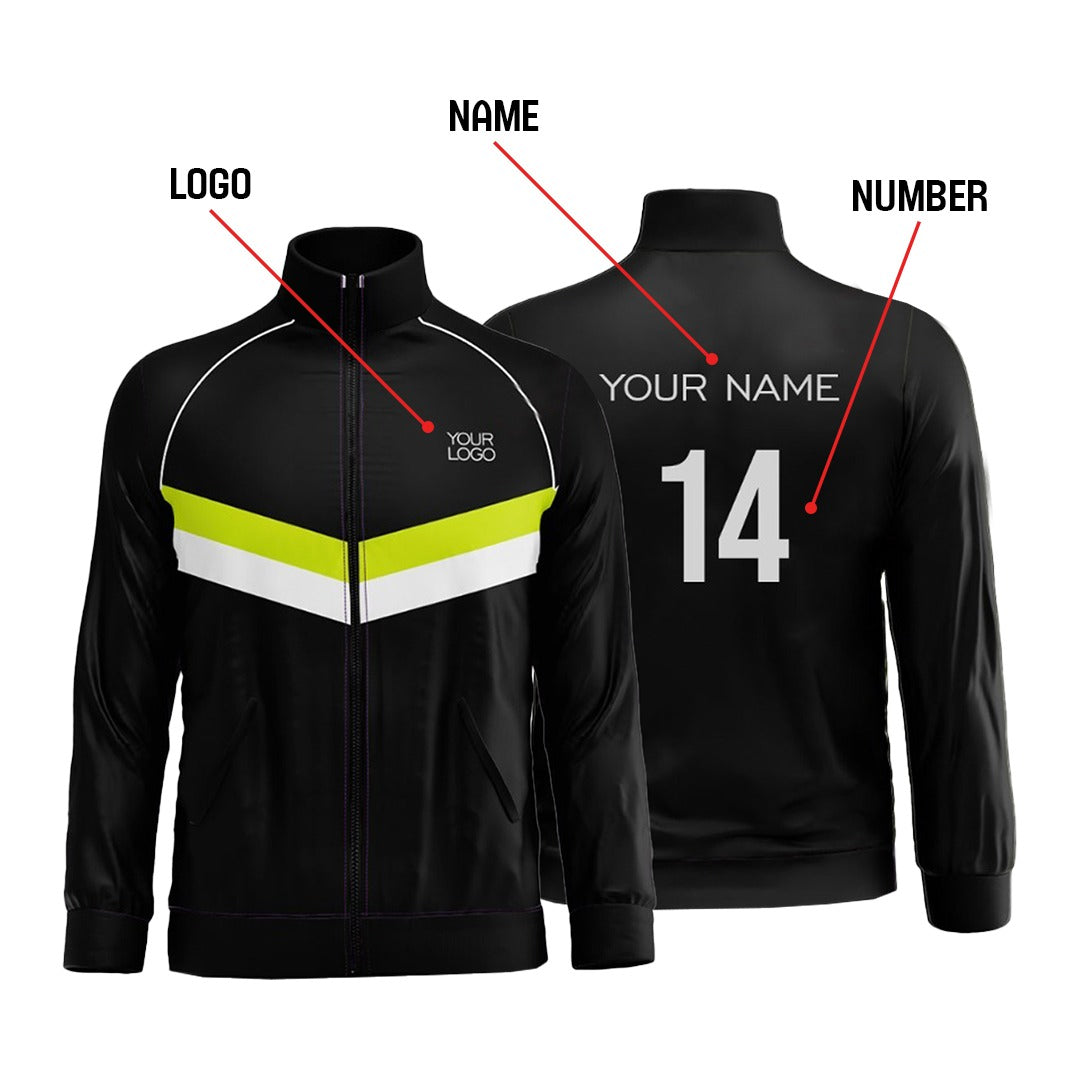 Custom Zip-Up Jacket - Raglan Tri-Color Panel - Personalized
