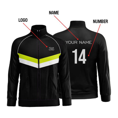 Custom Zip-Up Jacket - Raglan Tri-Color Panel - Personalized