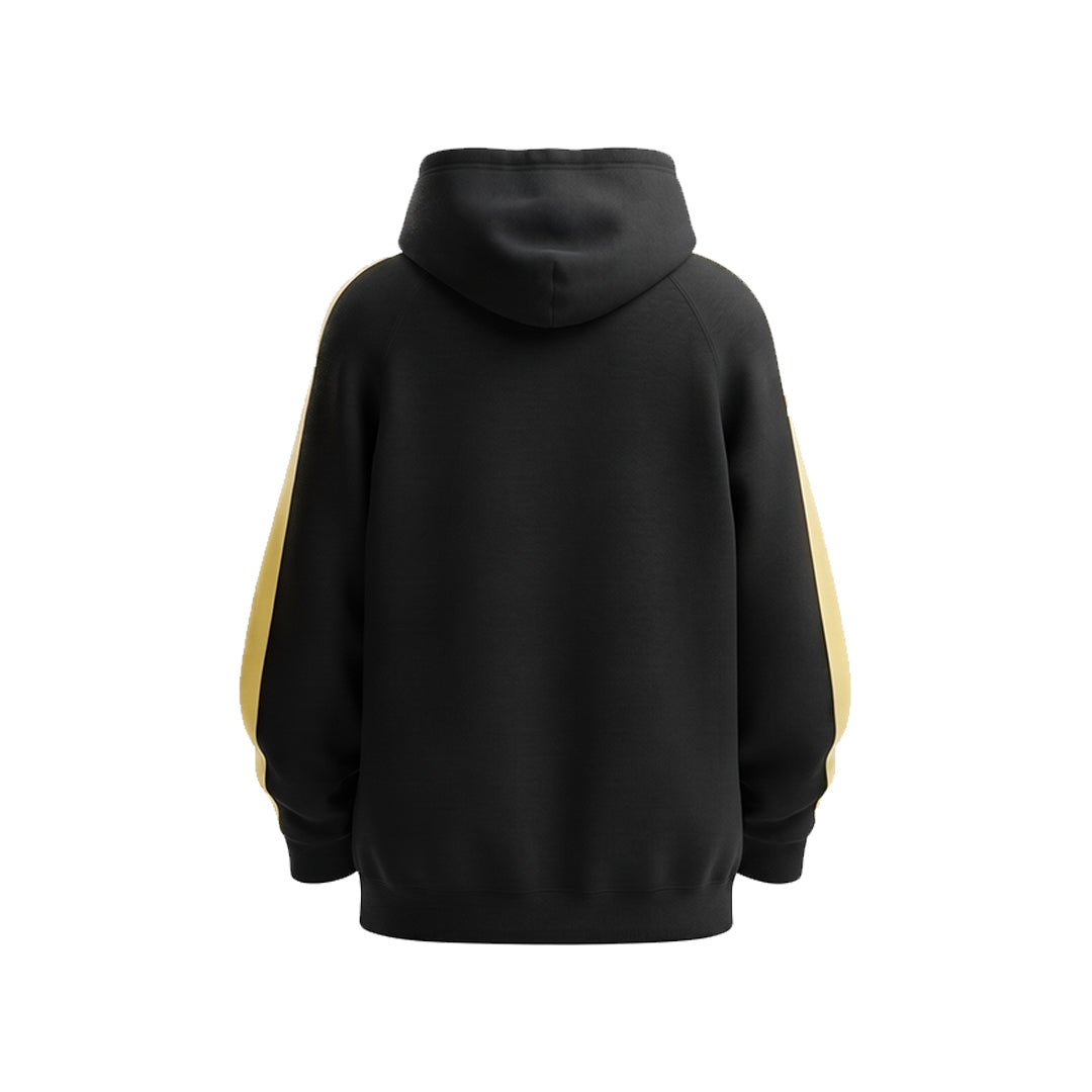 Custom Premium Hoodie - Contrast Chest Panel - Personalized Top