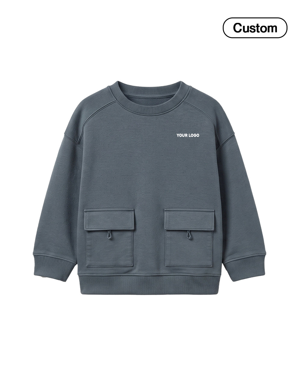 Custom Boys Sweatshirt - Utility Pocket Raglan - Personalized Top