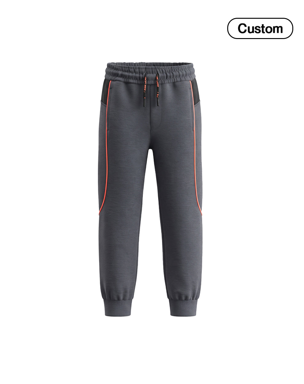 Custom Boys Jogger Pants - Contrast Piping Trim - Personalized