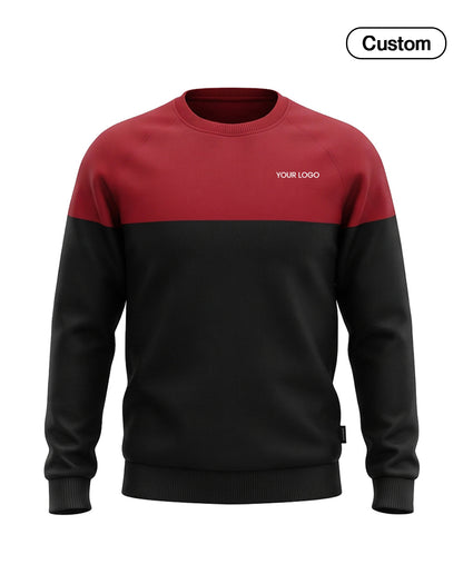 Custom Men Sweatshirt - Split Color Block - Personalized Pullover