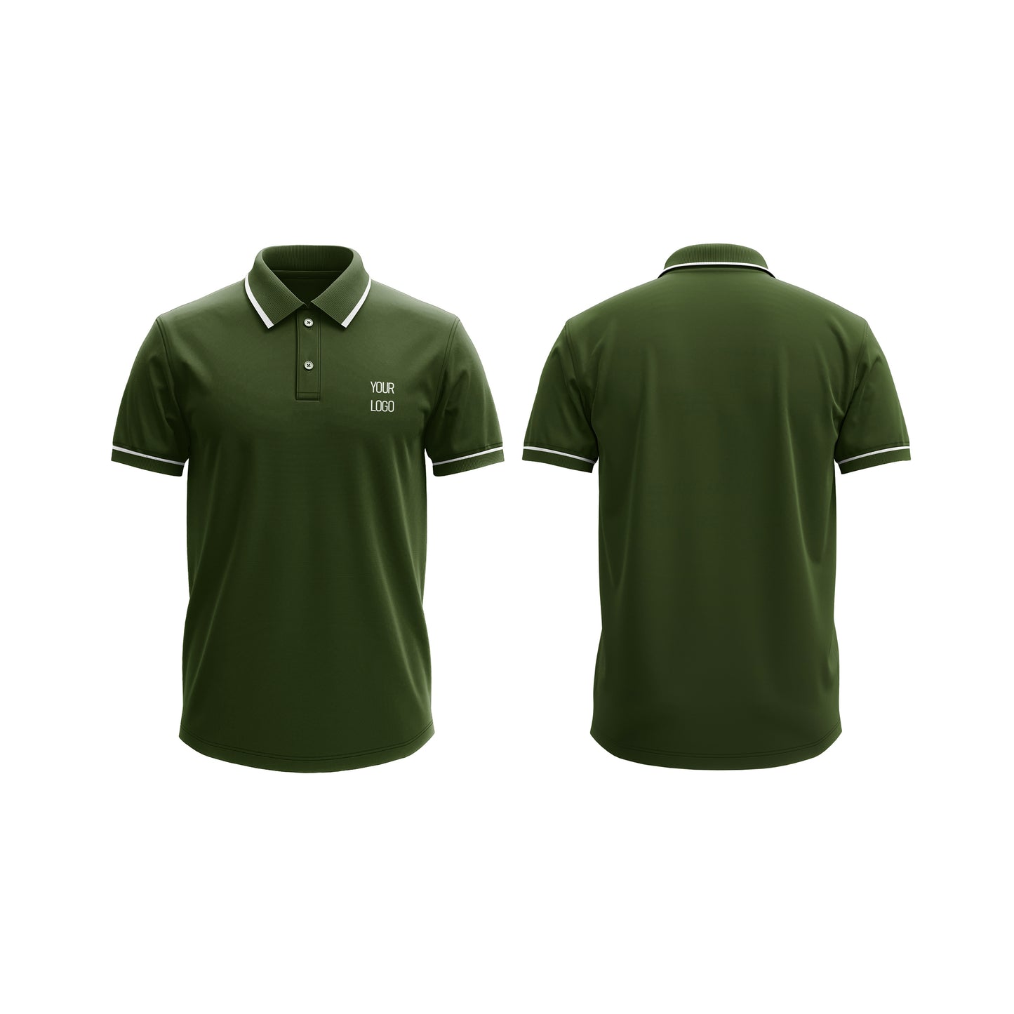 Custom Polo T-Shirt – White Trim Design – Personalized Gear
