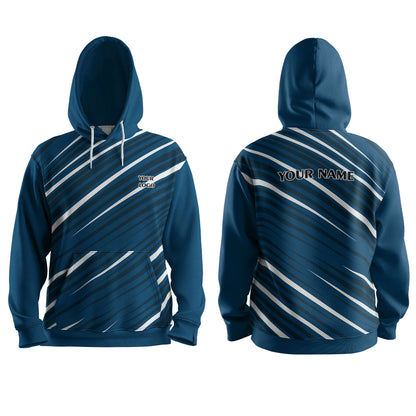 Custom Hoodie – Stripe Design – Personalized Pullover