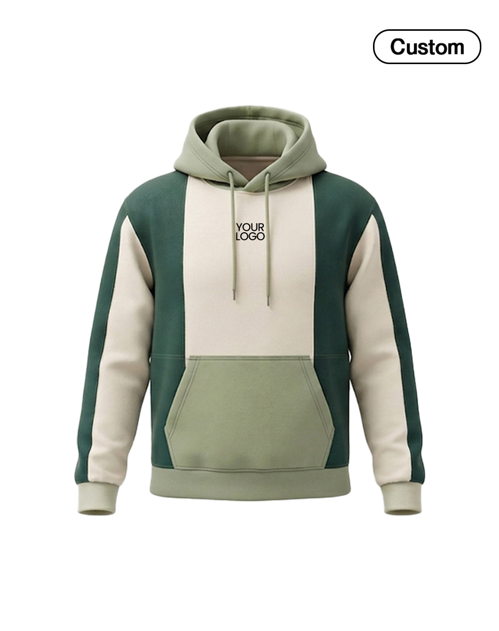 Custom Premium Hoodie - Vertical Center Panel - Personalized