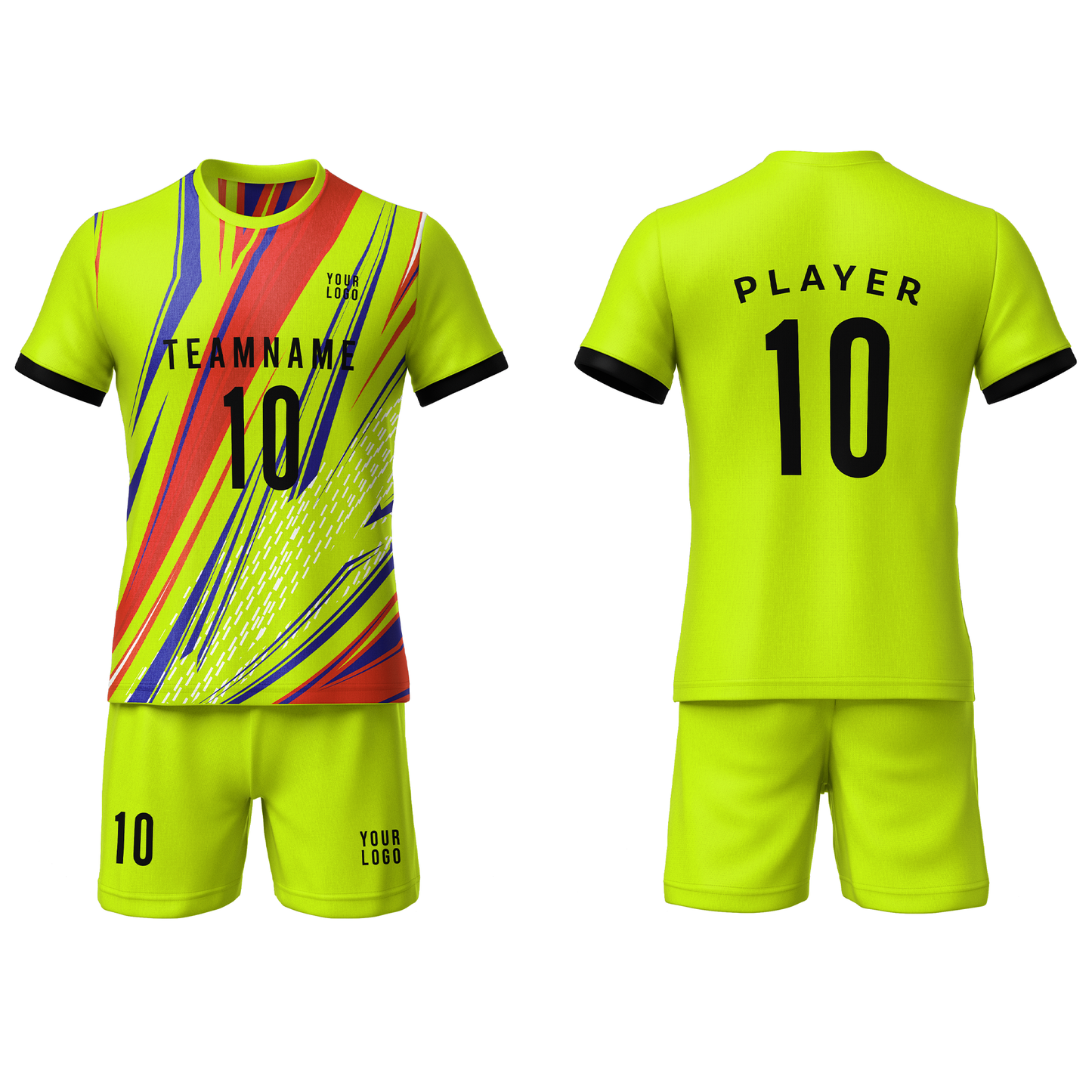 Custom Soccer Uniform – Abstract Design – Personalized Kit